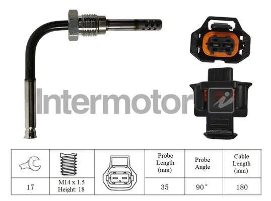 датчик, температура на изгорелите газове INTERMOTOR          