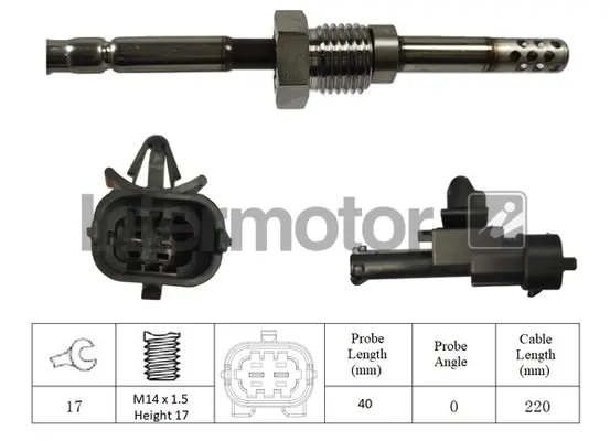 датчик, температура на изгорелите газове INTERMOTOR          