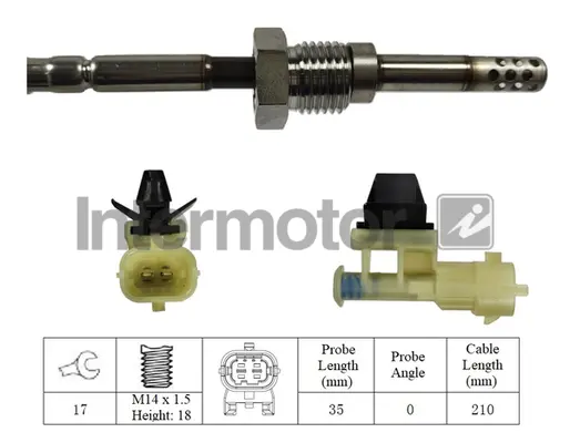 датчик, температура на изгорелите газове INTERMOTOR          