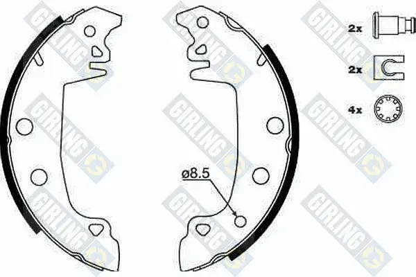 комплект спирачна челюст GIRLING             