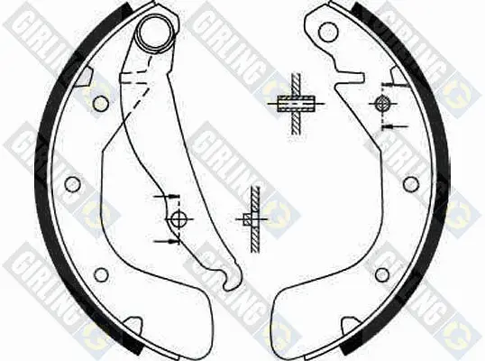 комплект спирачна челюст GIRLING             