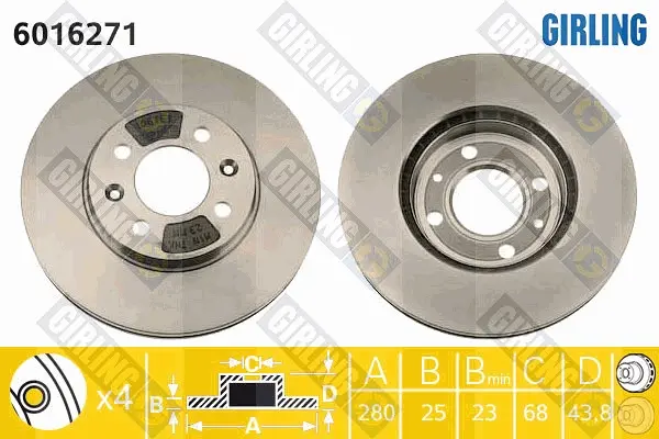 спирачен диск GIRLING             