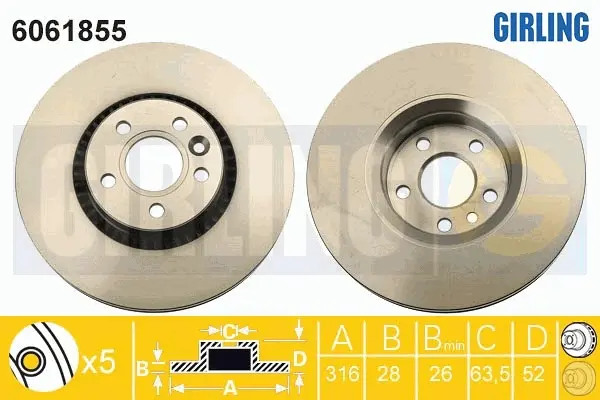 спирачен диск GIRLING             
