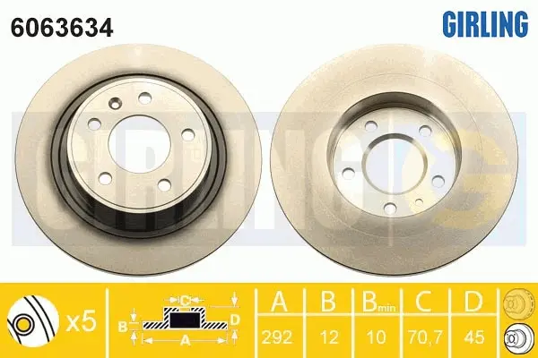 спирачен диск GIRLING             