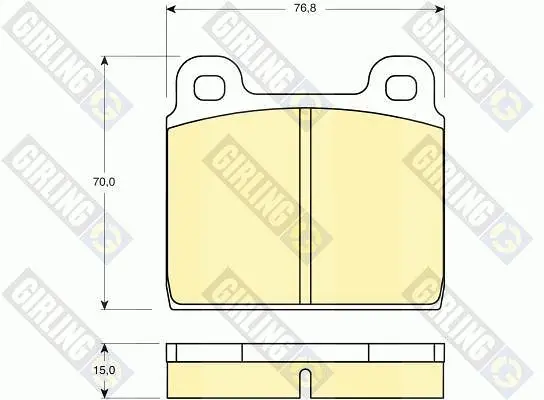комплект спирачно феродо, дискови спирачки GIRLING             