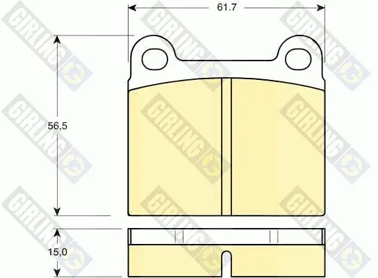 комплект спирачно феродо, дискови спирачки GIRLING             