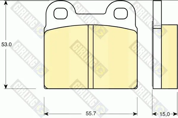 комплект спирачно феродо, дискови спирачки GIRLING             