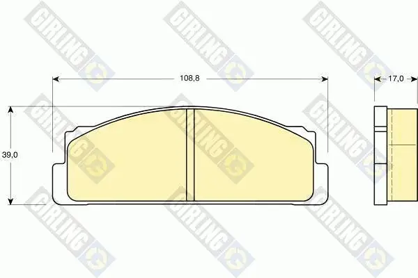 комплект спирачно феродо, дискови спирачки GIRLING             