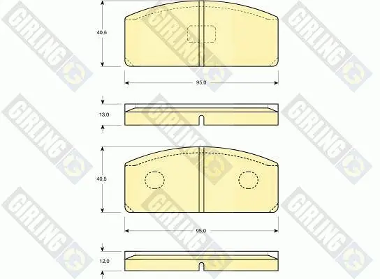 комплект спирачно феродо, дискови спирачки GIRLING             