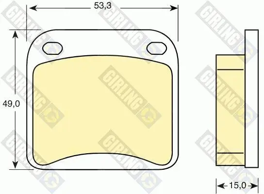 комплект спирачно феродо, дискови спирачки GIRLING             