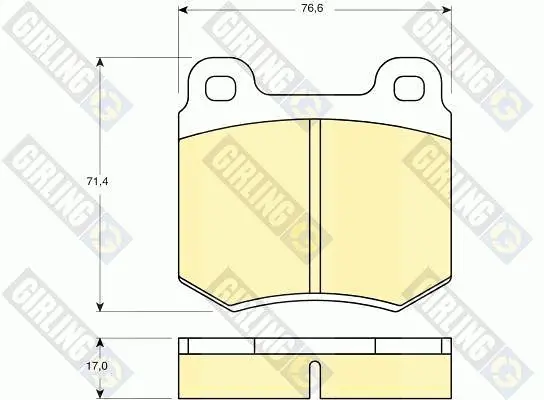 комплект спирачно феродо, дискови спирачки GIRLING             