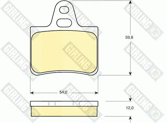 комплект спирачно феродо, дискови спирачки GIRLING             