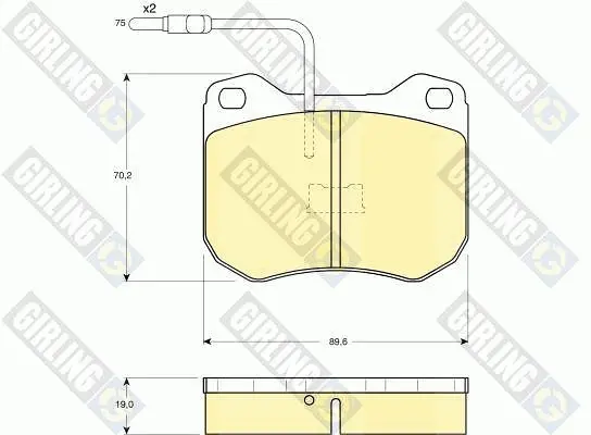 комплект спирачно феродо, дискови спирачки GIRLING             
