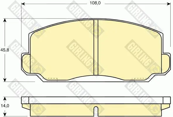 комплект спирачно феродо, дискови спирачки GIRLING             