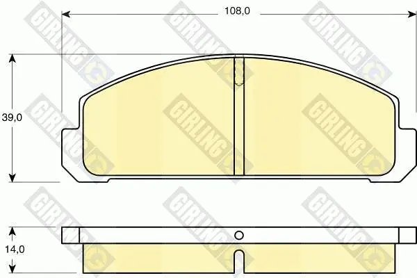 комплект спирачно феродо, дискови спирачки GIRLING             