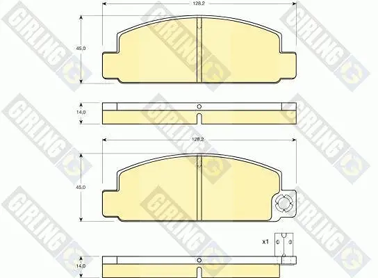комплект спирачно феродо, дискови спирачки GIRLING             