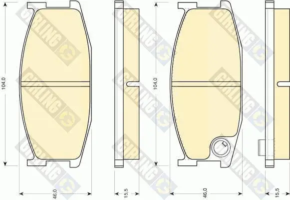 комплект спирачно феродо, дискови спирачки GIRLING             