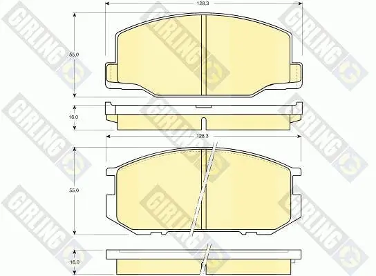 комплект спирачно феродо, дискови спирачки GIRLING             