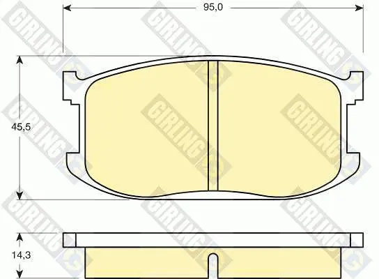 комплект спирачно феродо, дискови спирачки GIRLING             