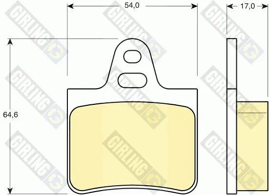 комплект спирачно феродо, дискови спирачки GIRLING             