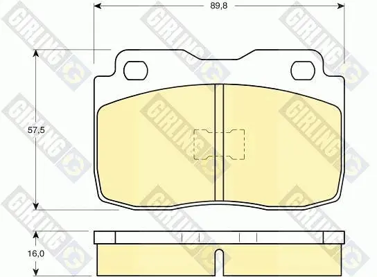 комплект спирачно феродо, дискови спирачки GIRLING             