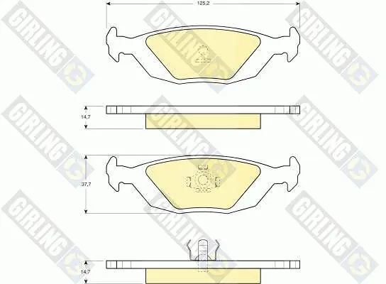 комплект спирачно феродо, дискови спирачки GIRLING             