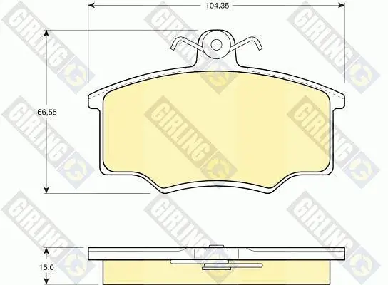 комплект спирачно феродо, дискови спирачки GIRLING             