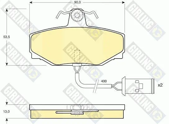 комплект спирачно феродо, дискови спирачки GIRLING             
