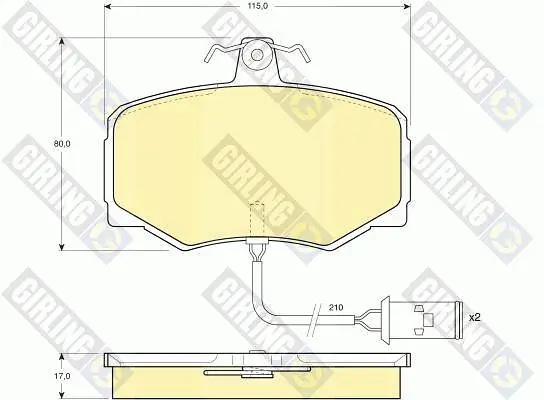 комплект спирачно феродо, дискови спирачки GIRLING             