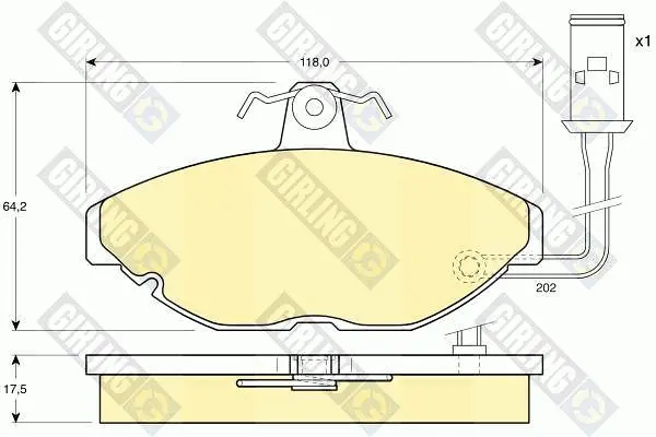 комплект спирачно феродо, дискови спирачки GIRLING             