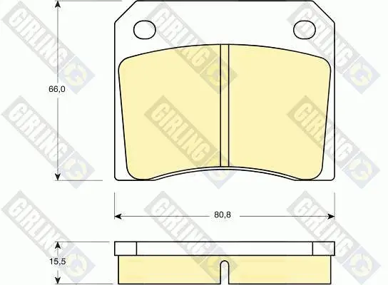 комплект спирачно феродо, дискови спирачки GIRLING             