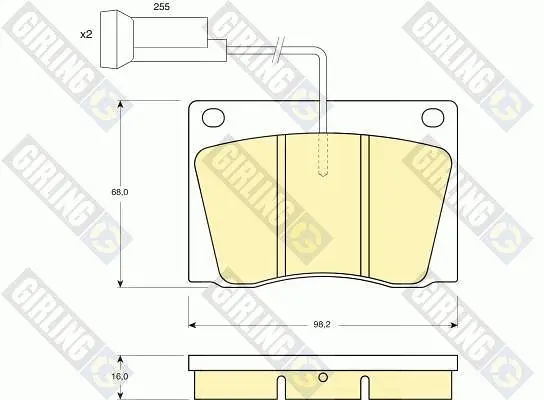 комплект спирачно феродо, дискови спирачки GIRLING             