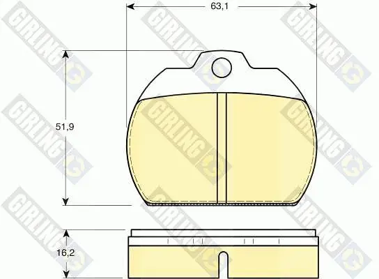 комплект спирачно феродо, дискови спирачки GIRLING             
