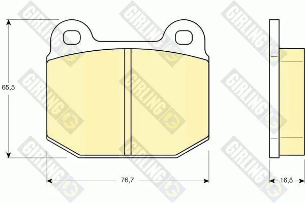 комплект спирачно феродо, дискови спирачки GIRLING             