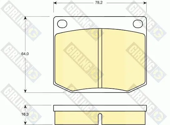комплект спирачно феродо, дискови спирачки GIRLING             