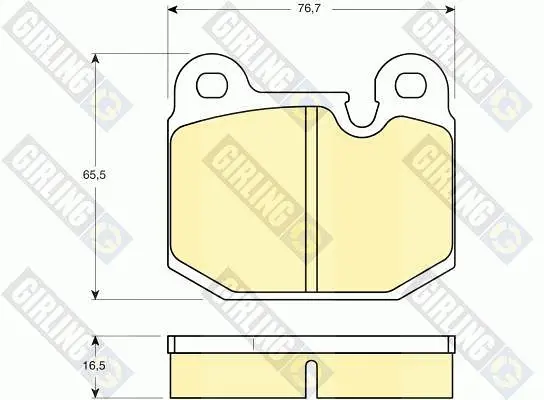 комплект спирачно феродо, дискови спирачки GIRLING             