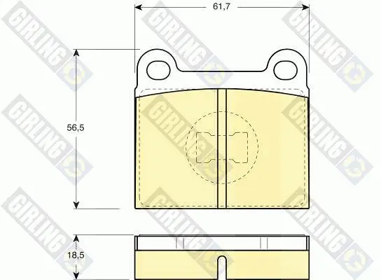 комплект спирачно феродо, дискови спирачки GIRLING             