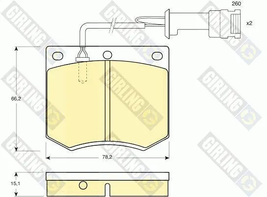 комплект спирачно феродо, дискови спирачки GIRLING             