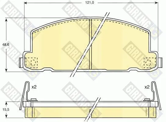 комплект спирачно феродо, дискови спирачки GIRLING             