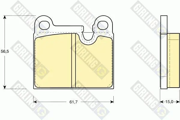 комплект спирачно феродо, дискови спирачки GIRLING             