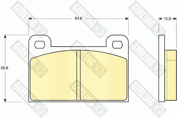комплект спирачно феродо, дискови спирачки GIRLING             