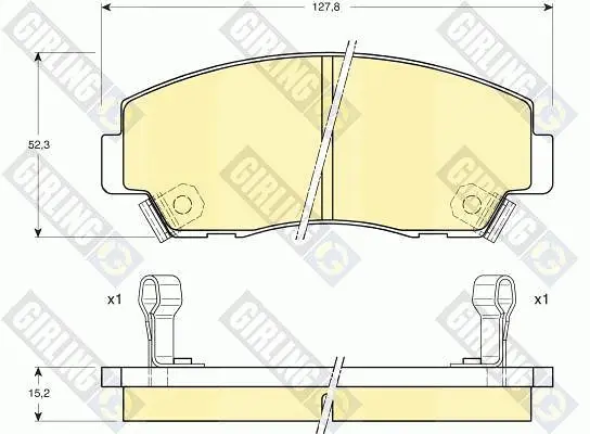 комплект спирачно феродо, дискови спирачки GIRLING             