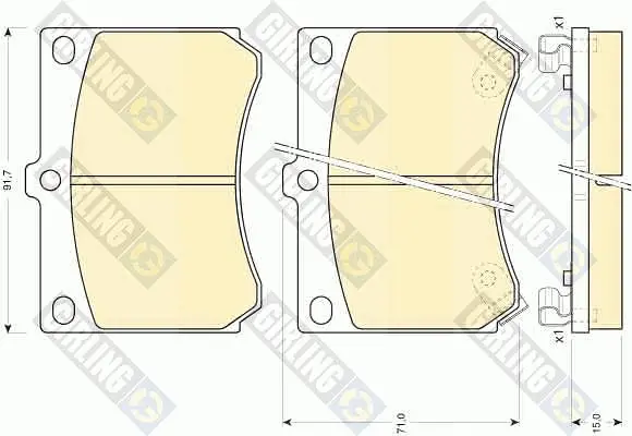 комплект спирачно феродо, дискови спирачки GIRLING             