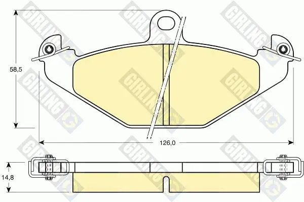 комплект спирачно феродо, дискови спирачки GIRLING             
