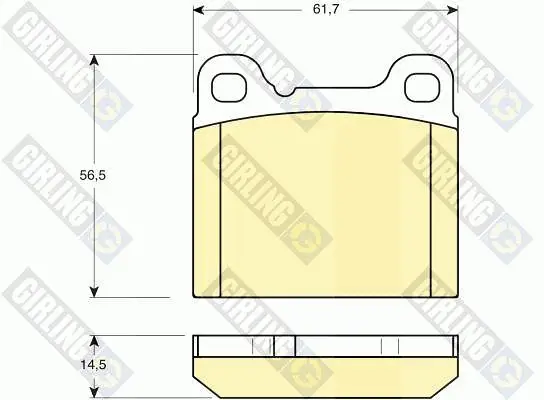 комплект спирачно феродо, дискови спирачки GIRLING             