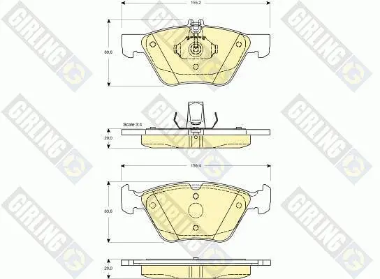 комплект спирачно феродо, дискови спирачки GIRLING             