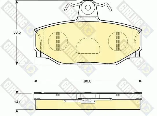 комплект спирачно феродо, дискови спирачки GIRLING             