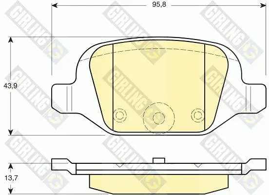 комплект спирачно феродо, дискови спирачки GIRLING             