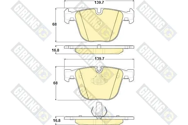 комплект спирачно феродо, дискови спирачки GIRLING             