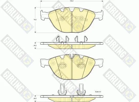 комплект спирачно феродо, дискови спирачки GIRLING             